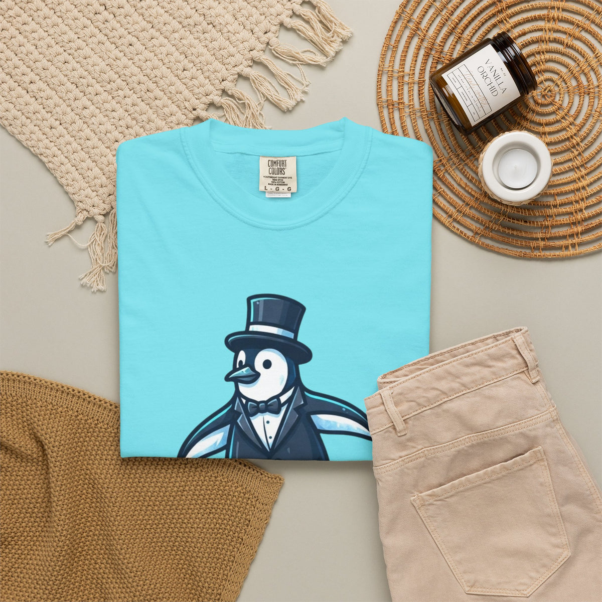 "Penguin Credible" Unisex Garment-Dyed Tee