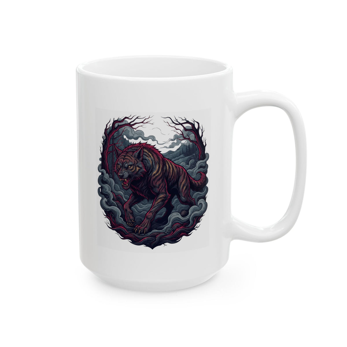 "The Beast of Gévaudan (France)" White Ceramic Mug