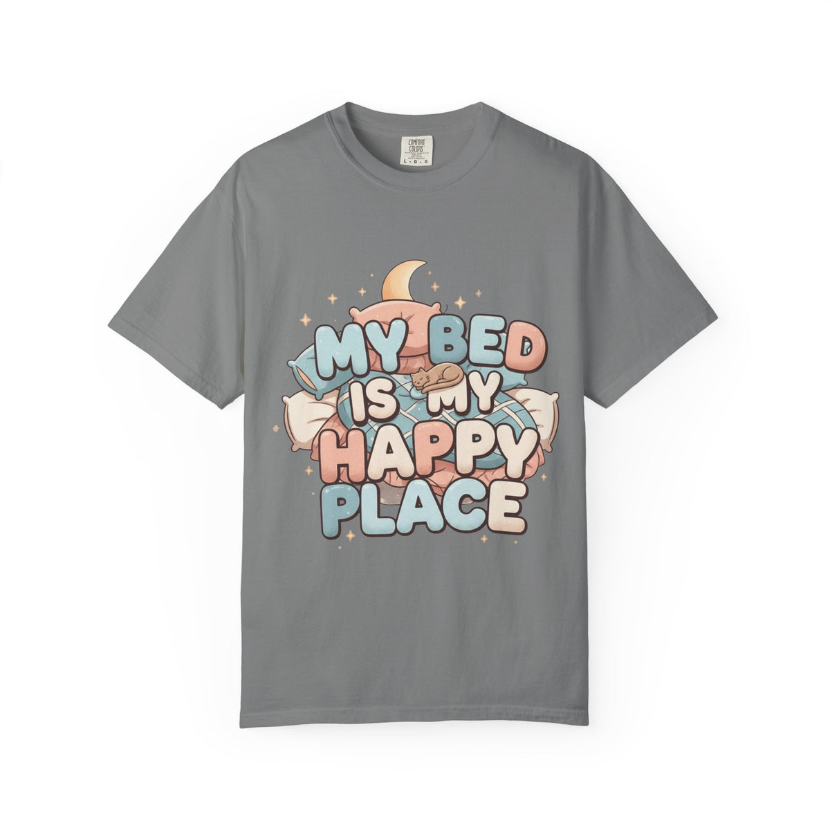 Color: Grey | Bed > People: A Love Story | Garment-Dyed Tee — AttitudeShirts