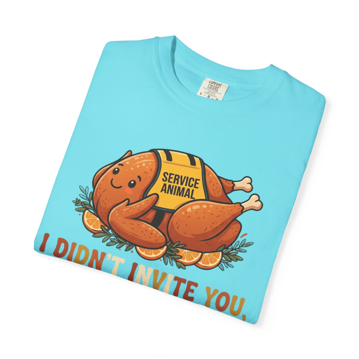 "Emotional Support Turkey" Unisex Garment-Dyed Tee