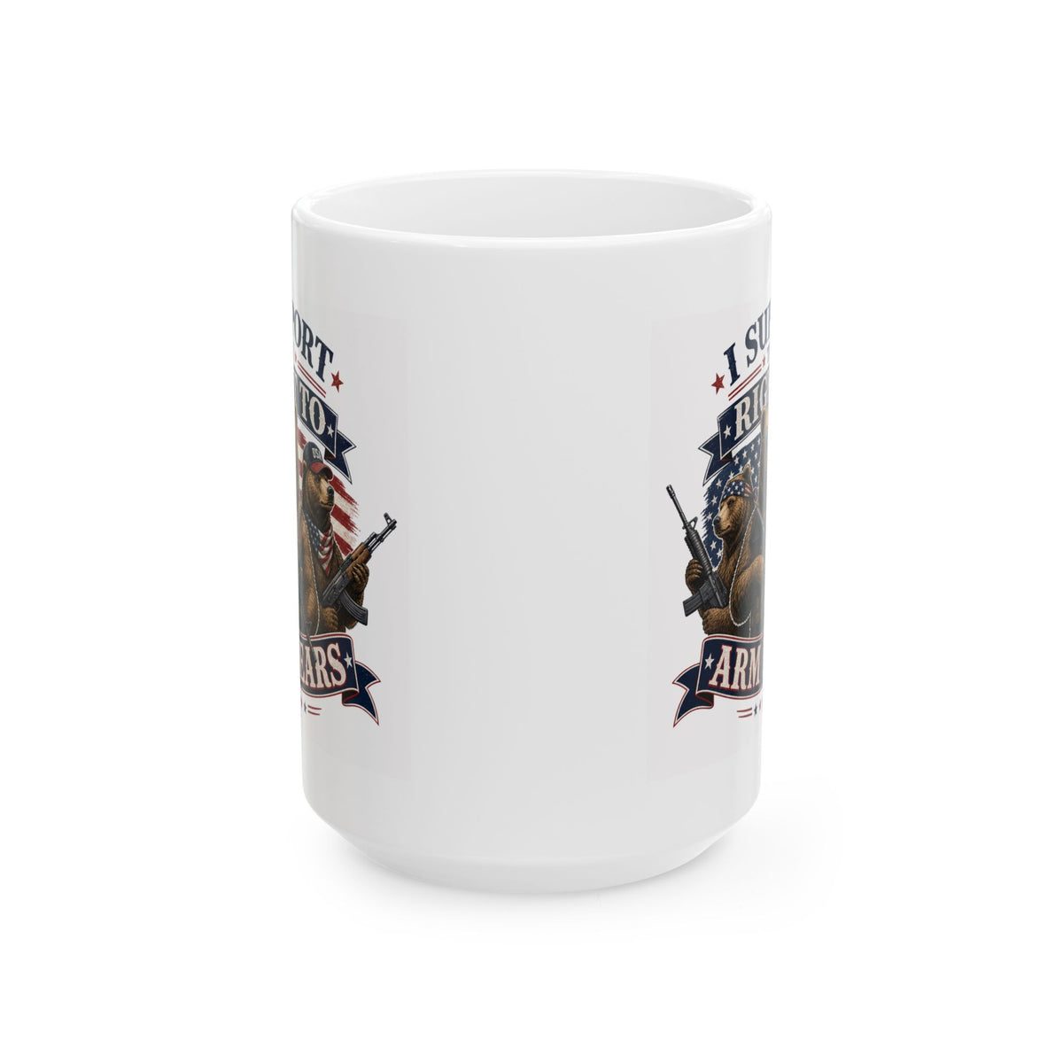 "Armed Bears" White Ceramic Mug