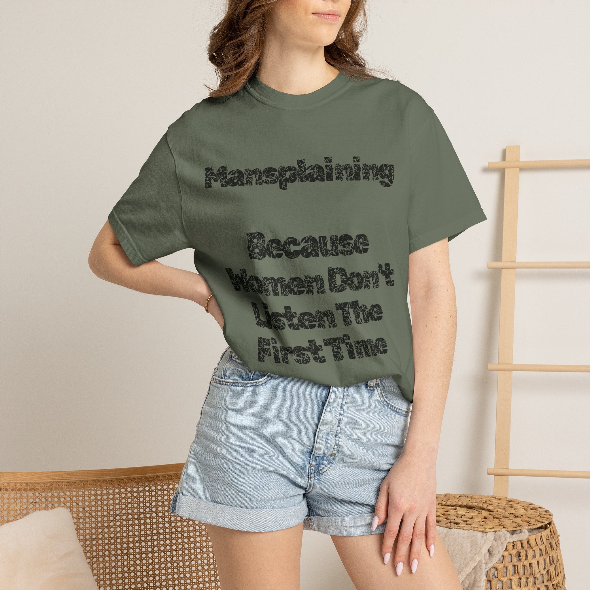 "Mansplaining" Unisex Garment-Dyed Tee