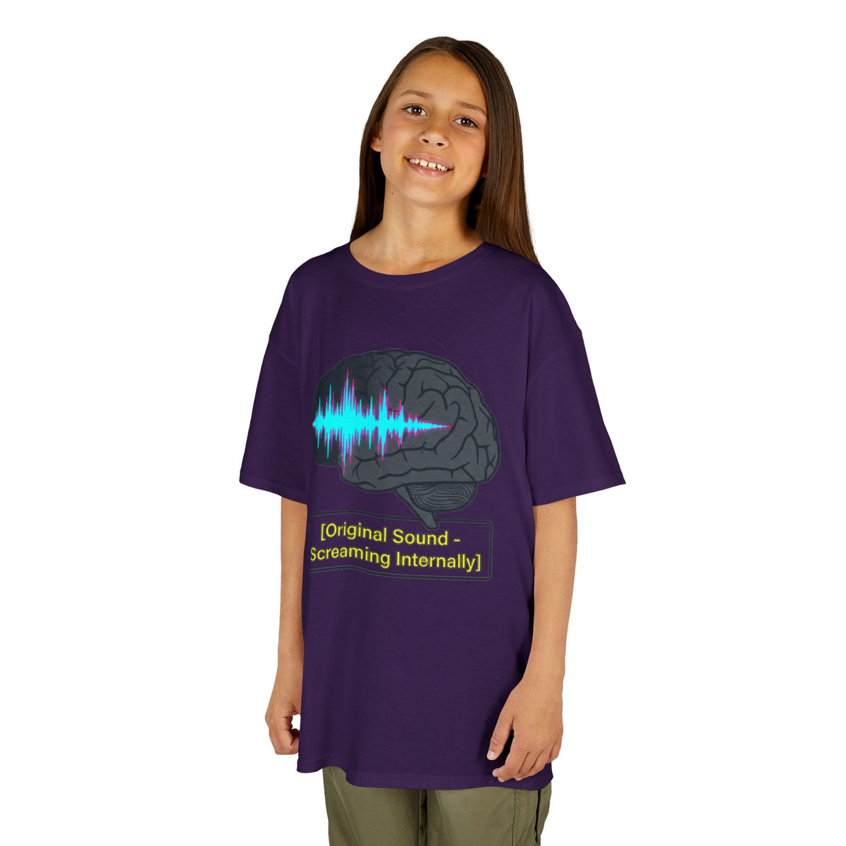 Color: Purple | Screaming Internally Kids Tee