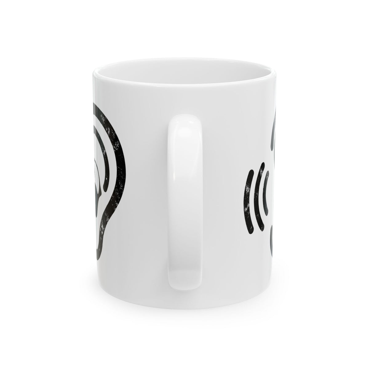 "I'm Only Smiling Because You're Not Listening" White Ceramic Mug — Graphic