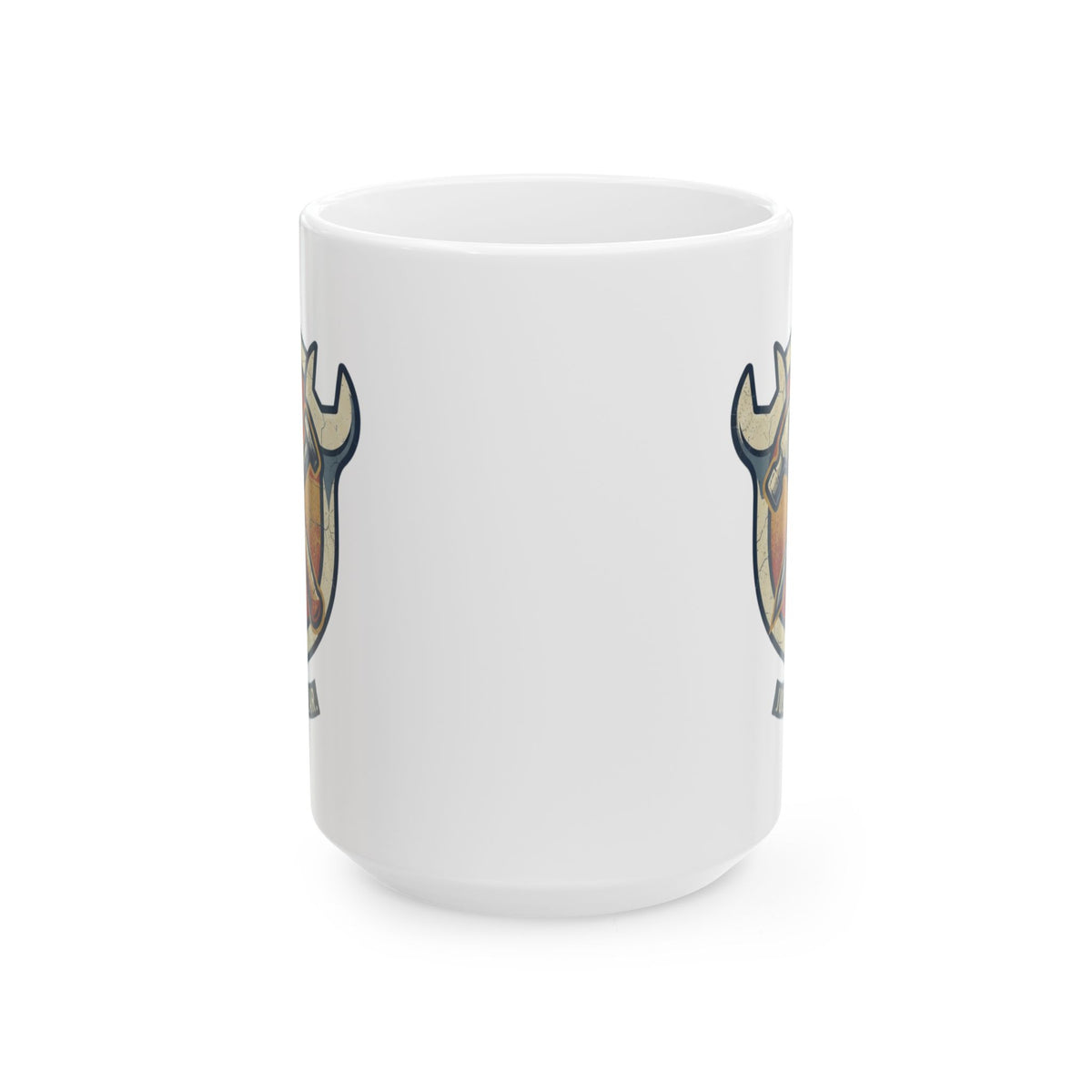 "Size Matters" White Ceramic Mug — Graphic