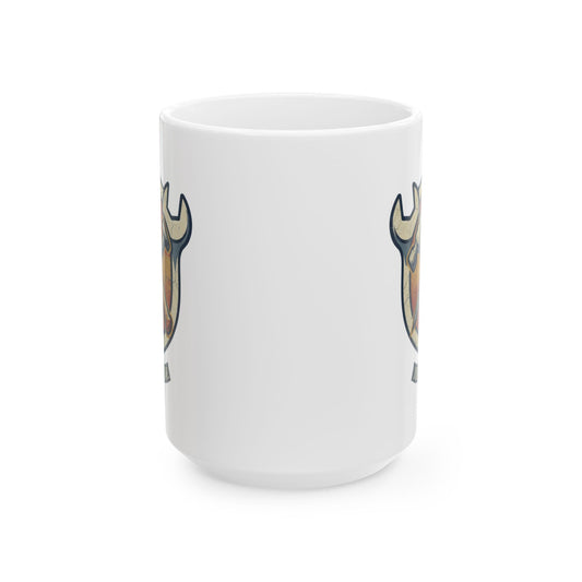 "Size Matters" White Ceramic Mug — Graphic