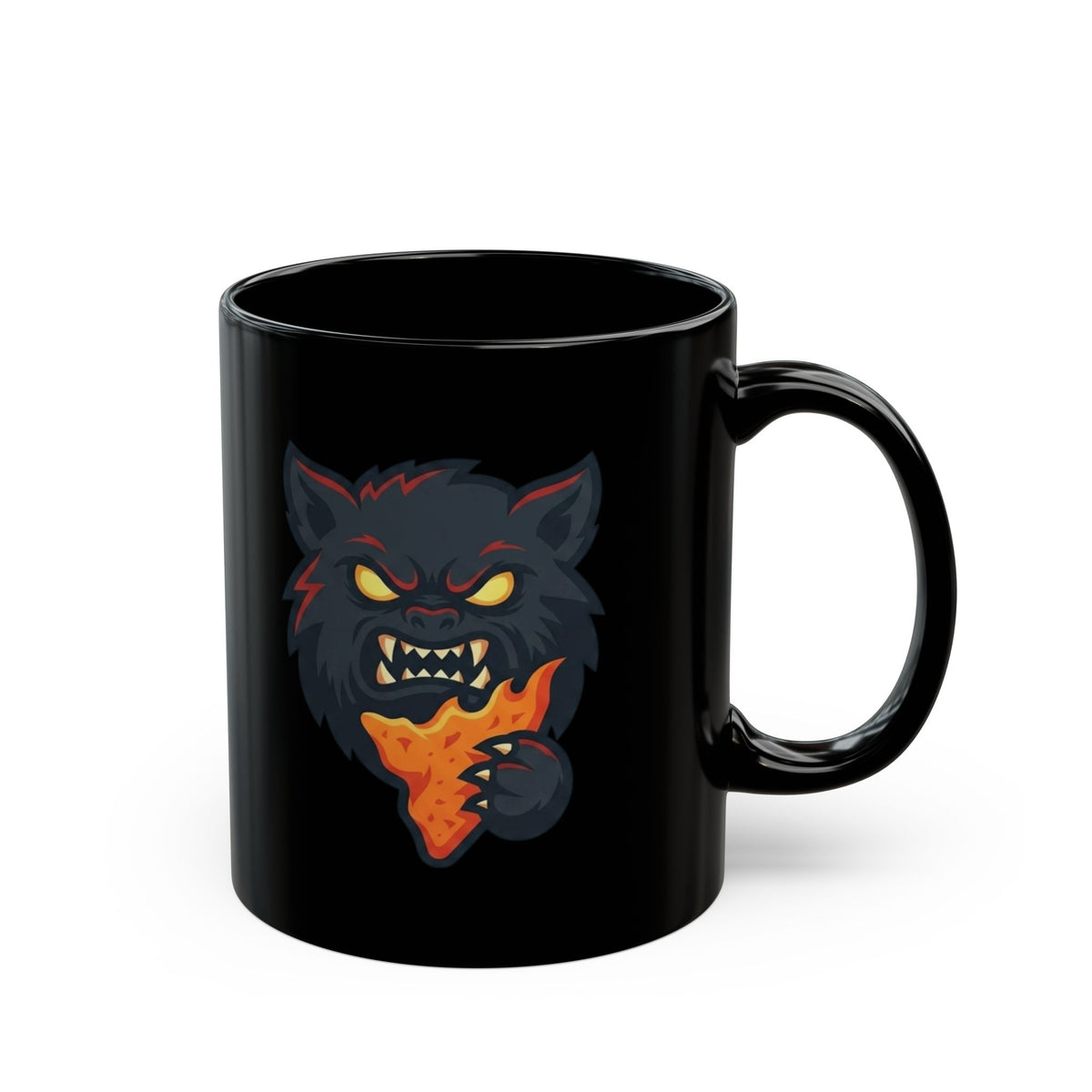 "You Won't Like It I'm Hangry" Black Ceramic Mug — Graphic