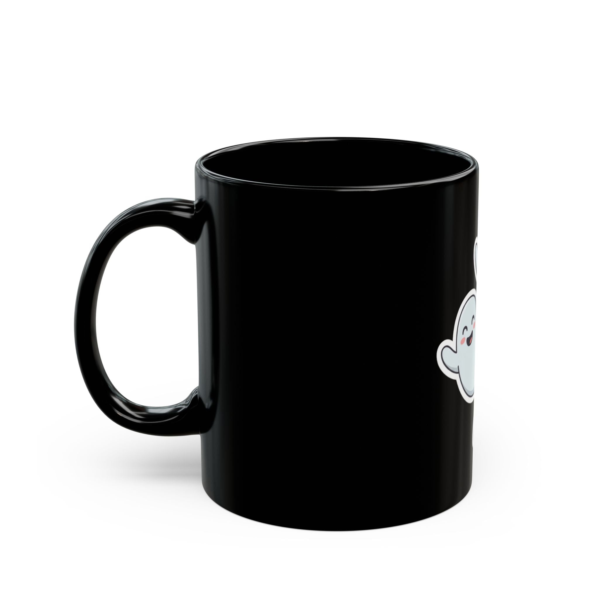 "Ghosts" Black Ceramic Mug