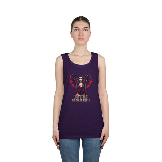 Color: Purple | Bite Me Where It Hurts Tank Top