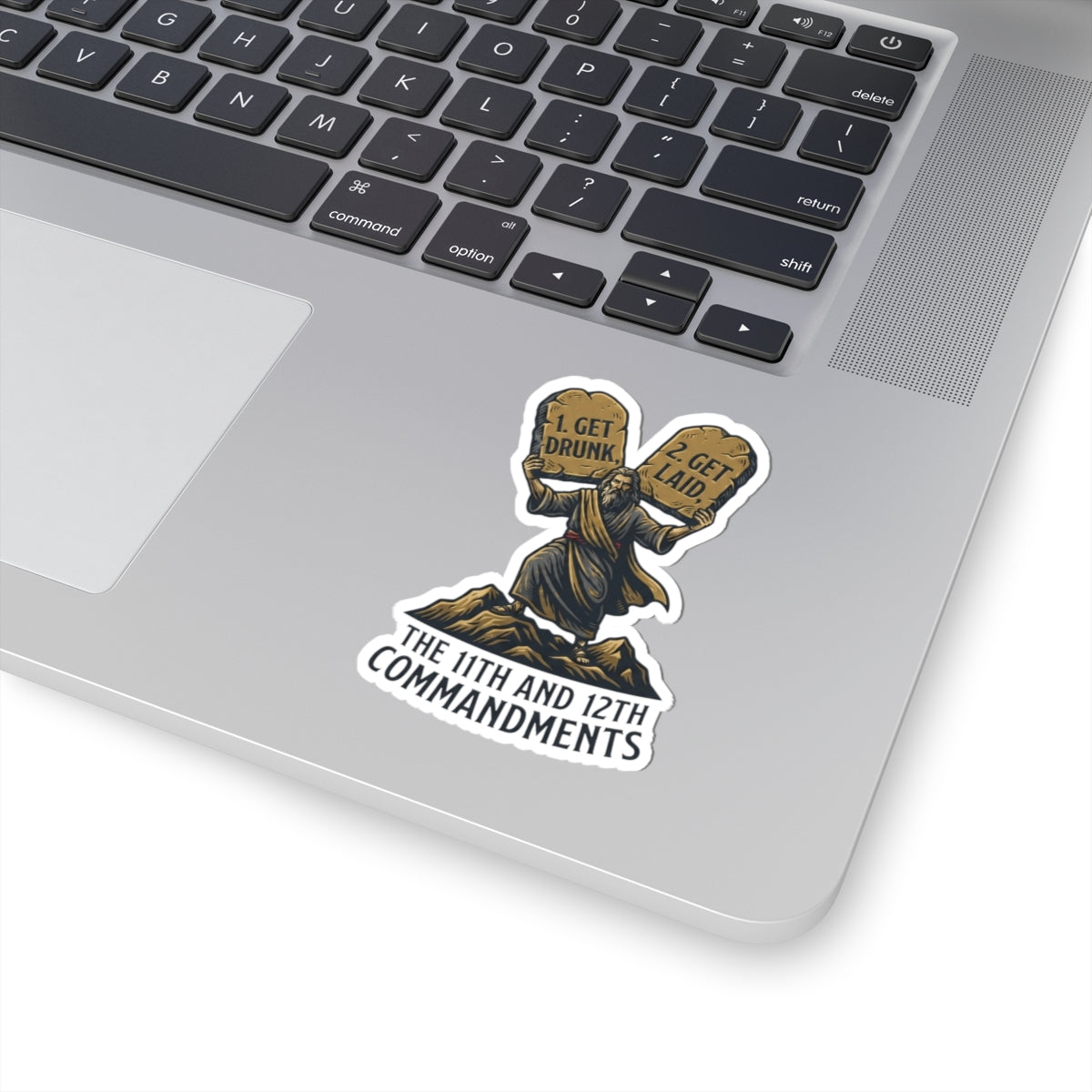 "11th and 12th Commandment" Sticker — Main