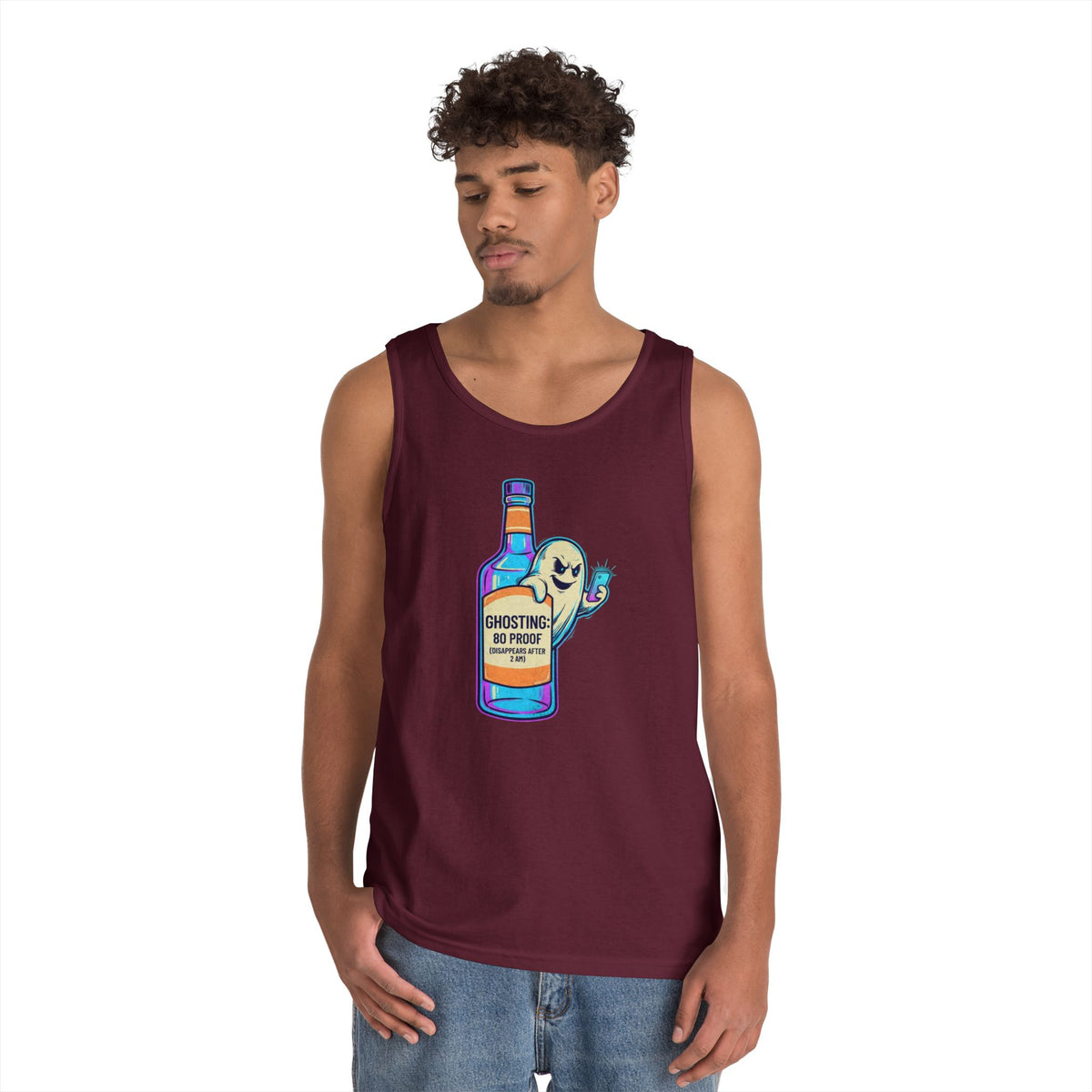 Color: Maroon | Ghosting Tank Top