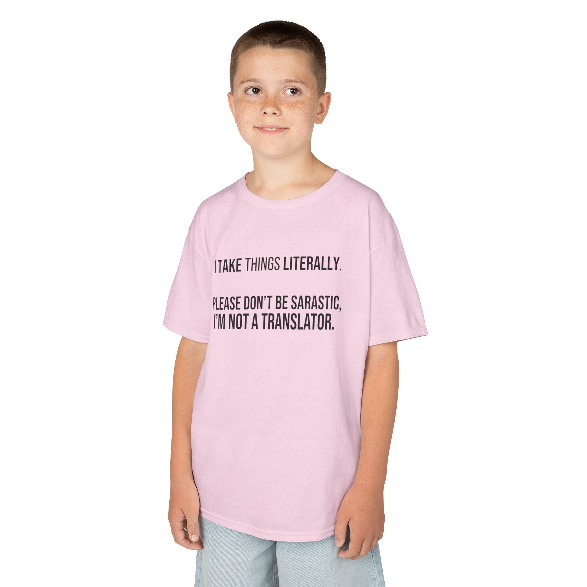 "I Take Things Literally" Kids Tee