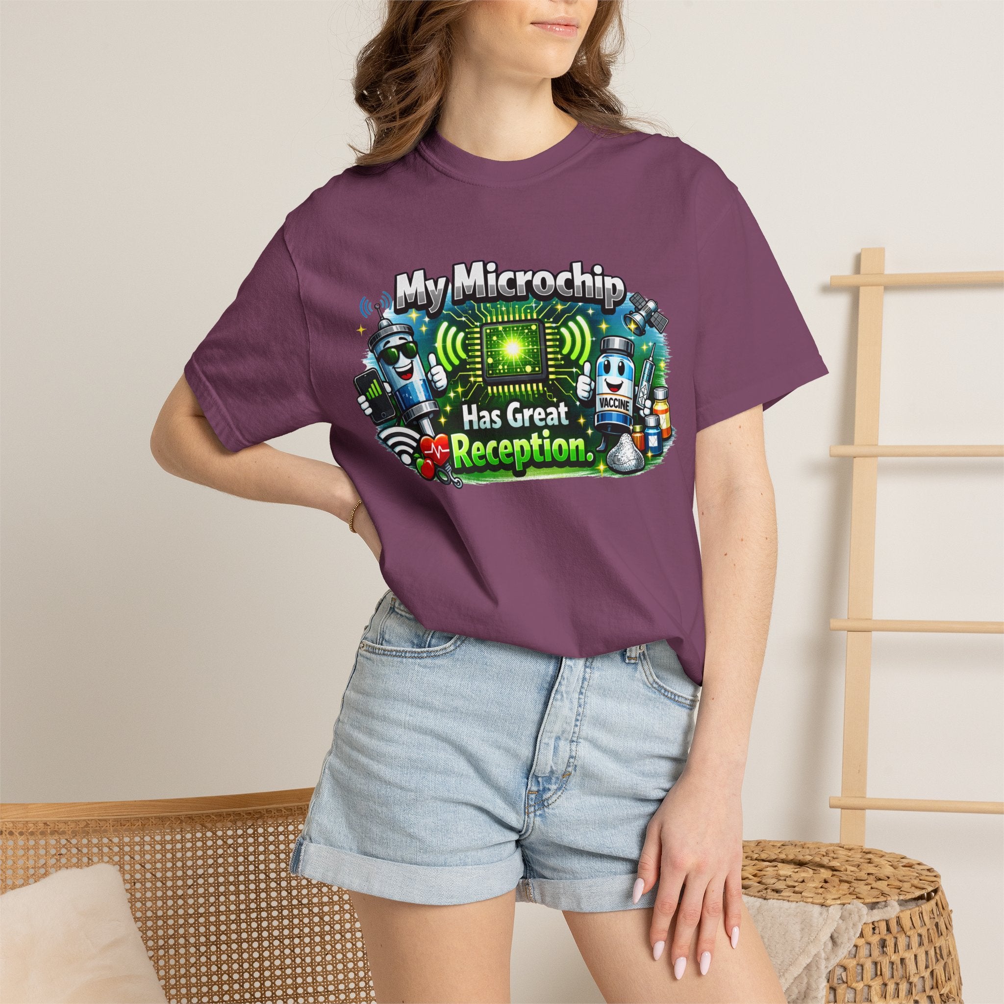 Great Reception Microchip | Garment-Dyed Tee — AttitudeShirts
