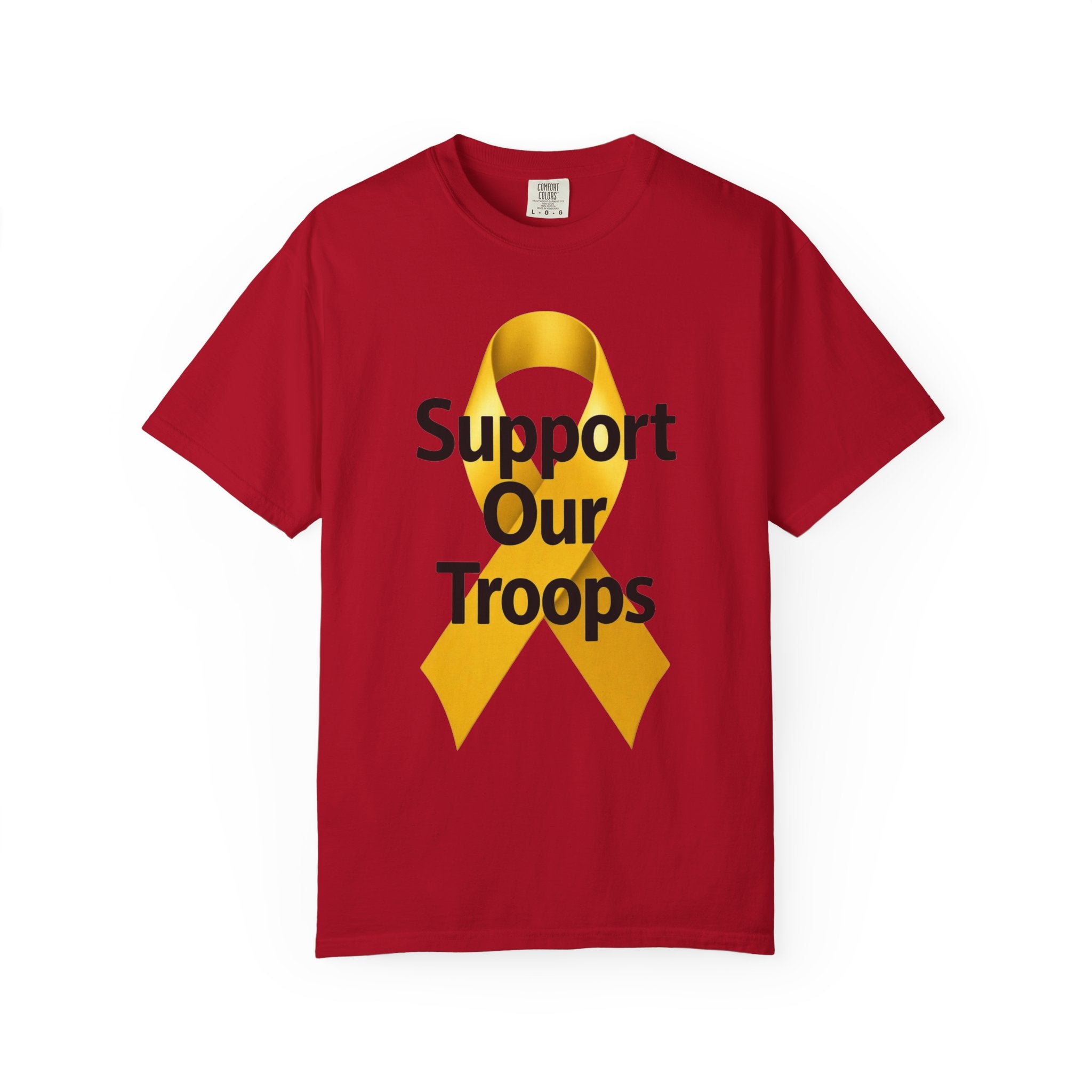 "Support Our Troops" Unisex Garment-Dyed T-shirt