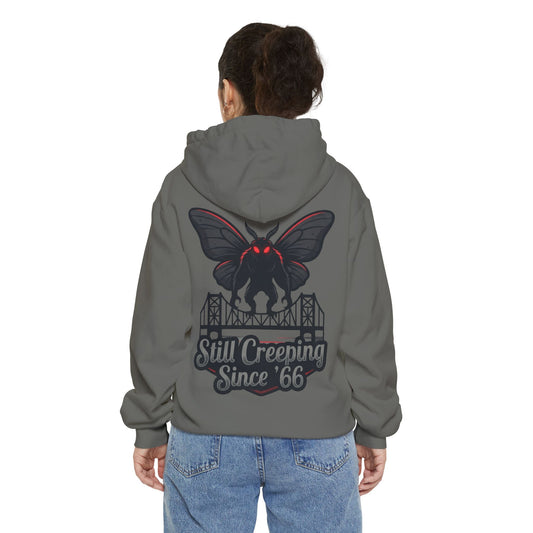 Color: Grey | Mothman (West Virginia, USA) Garment-Dyed Hoodie