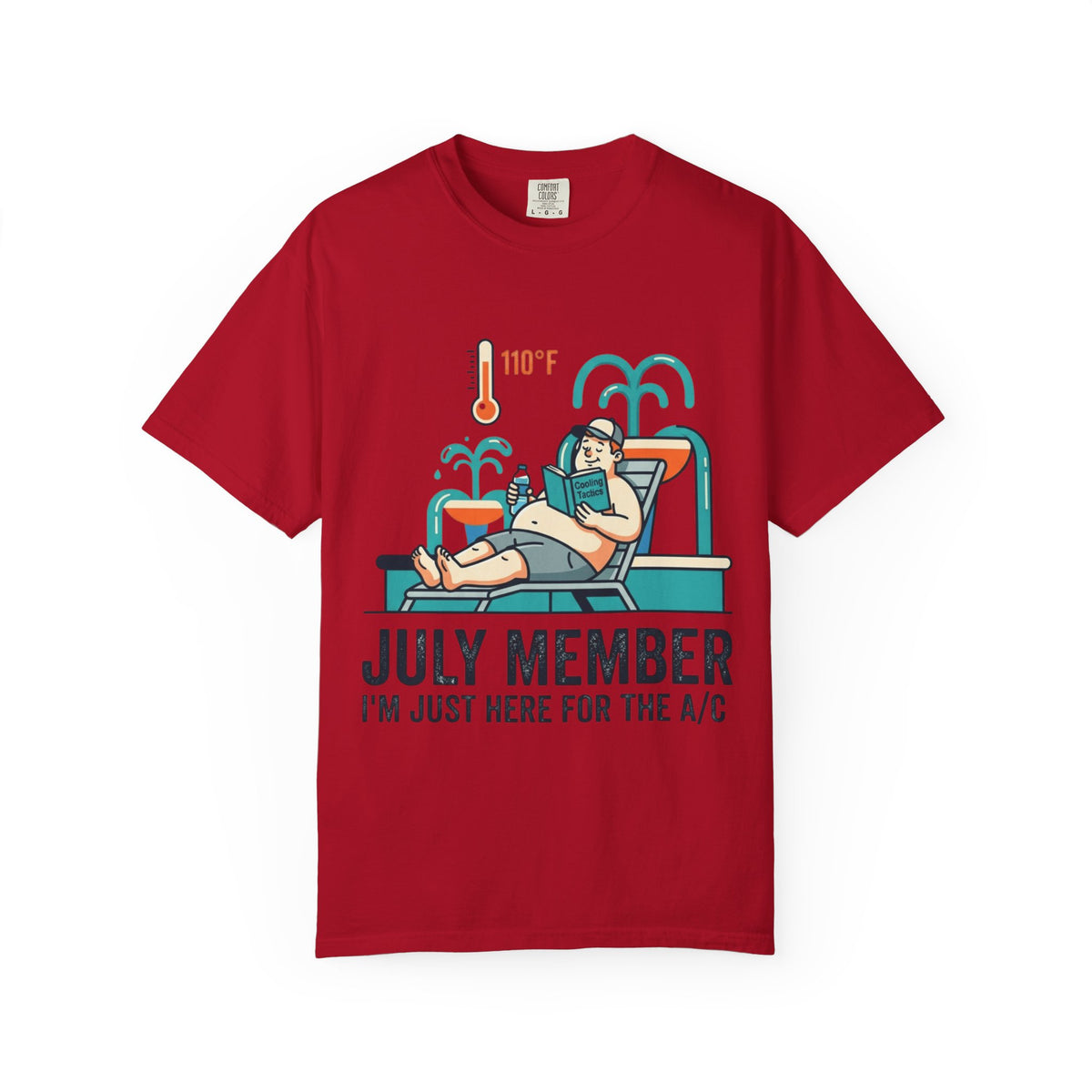 Color: Red | July Member Unisex Garment-Dyed Tee