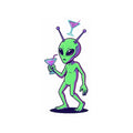 "Drunk Alien" Sticker — Main