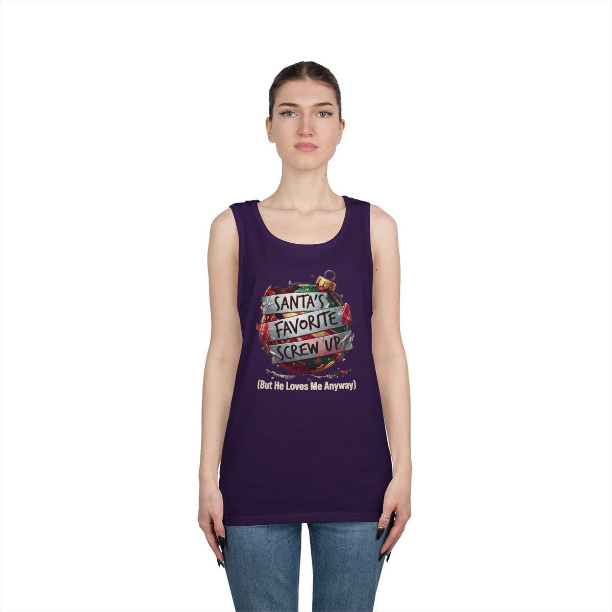 Color: Purple | Santa's Favorite Screw Up Tank Top