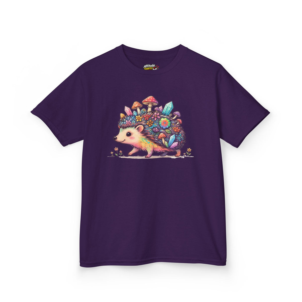 Color: Purple | Hippy Hedgehog Kids Tee