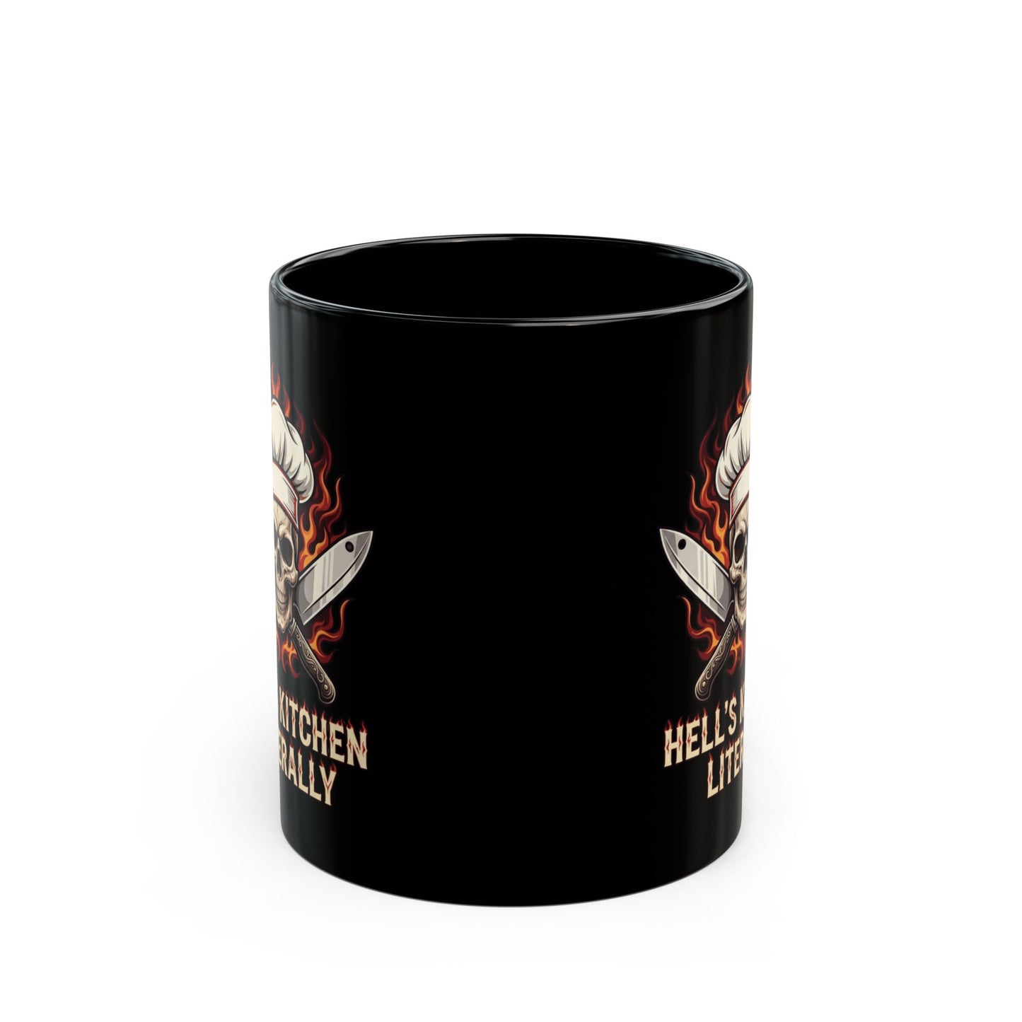 "Hell's Kitchen Literally" Black Ceramic Mug