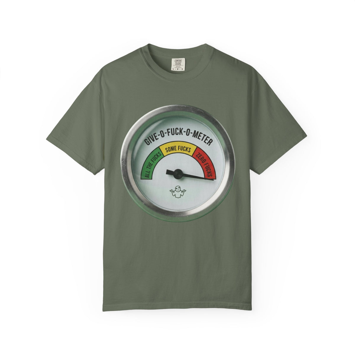 Color: Moss | Fuck-O-Meter Unisex Garment-Dyed Tee