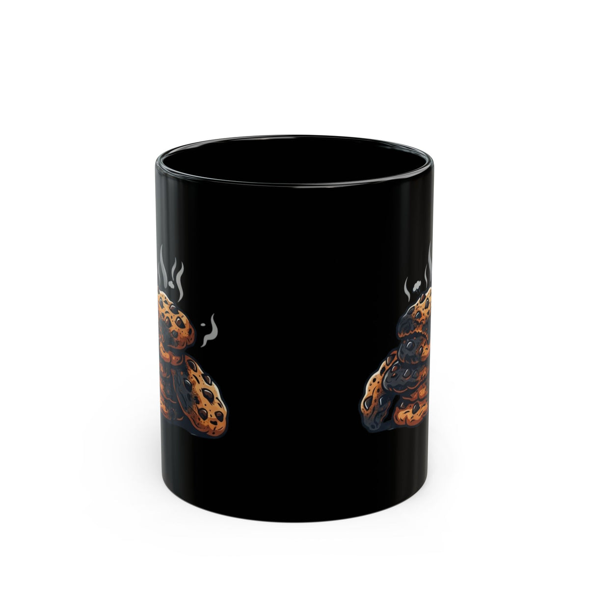 "Eat Drink And Be Grumpy" Black Ceramic Mug — Graphic