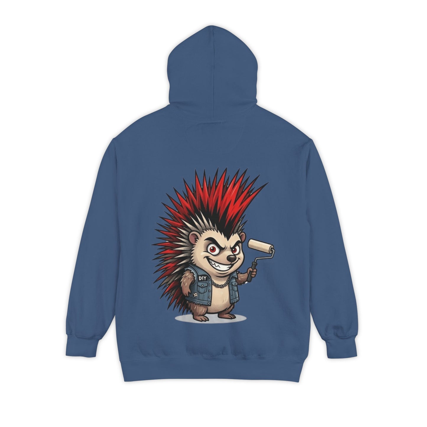 "Punkupine" Garment-Dyed Hoodie