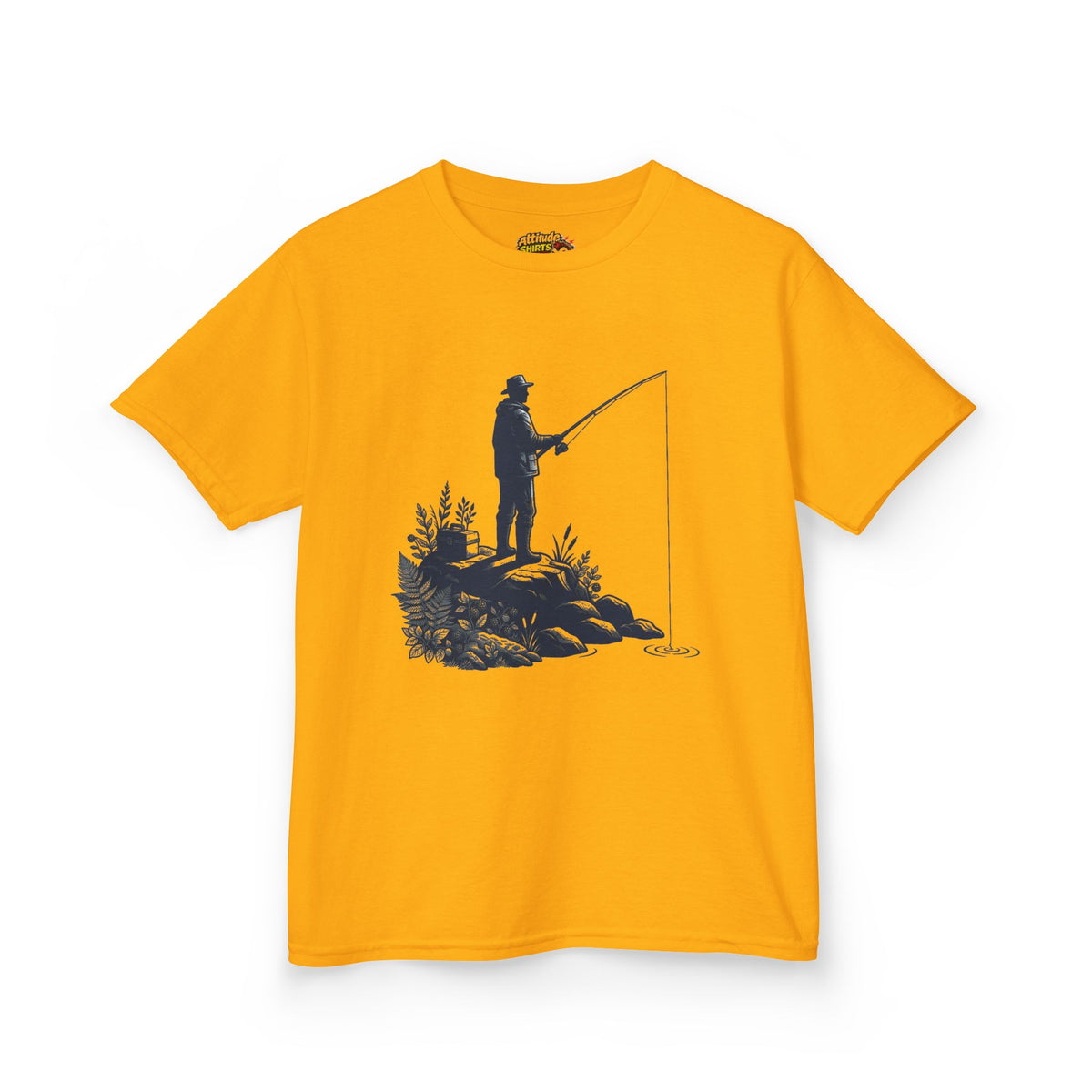 Color: Gold | Fishing Kids Tee