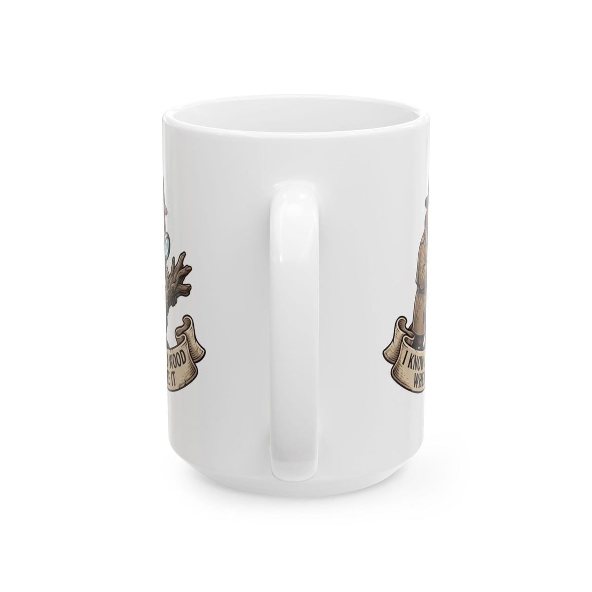 "I Know Hard Wood" White Ceramic Mug