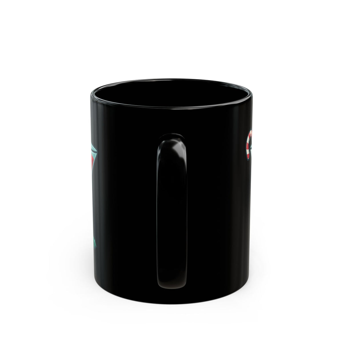 "Christmas Cheer" Black Ceramic Mug — Graphic