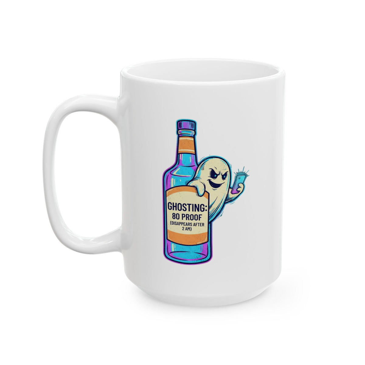 "Ghosting" White Ceramic Mug