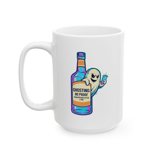 "Ghosting" White Ceramic Mug