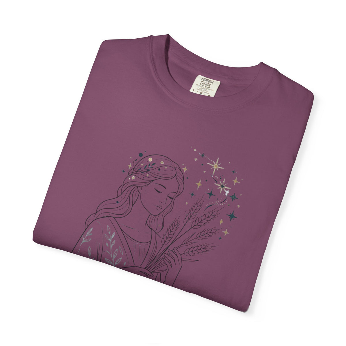 "Virgo The Wheat Maiden" Unisex Garment-Dyed Tee