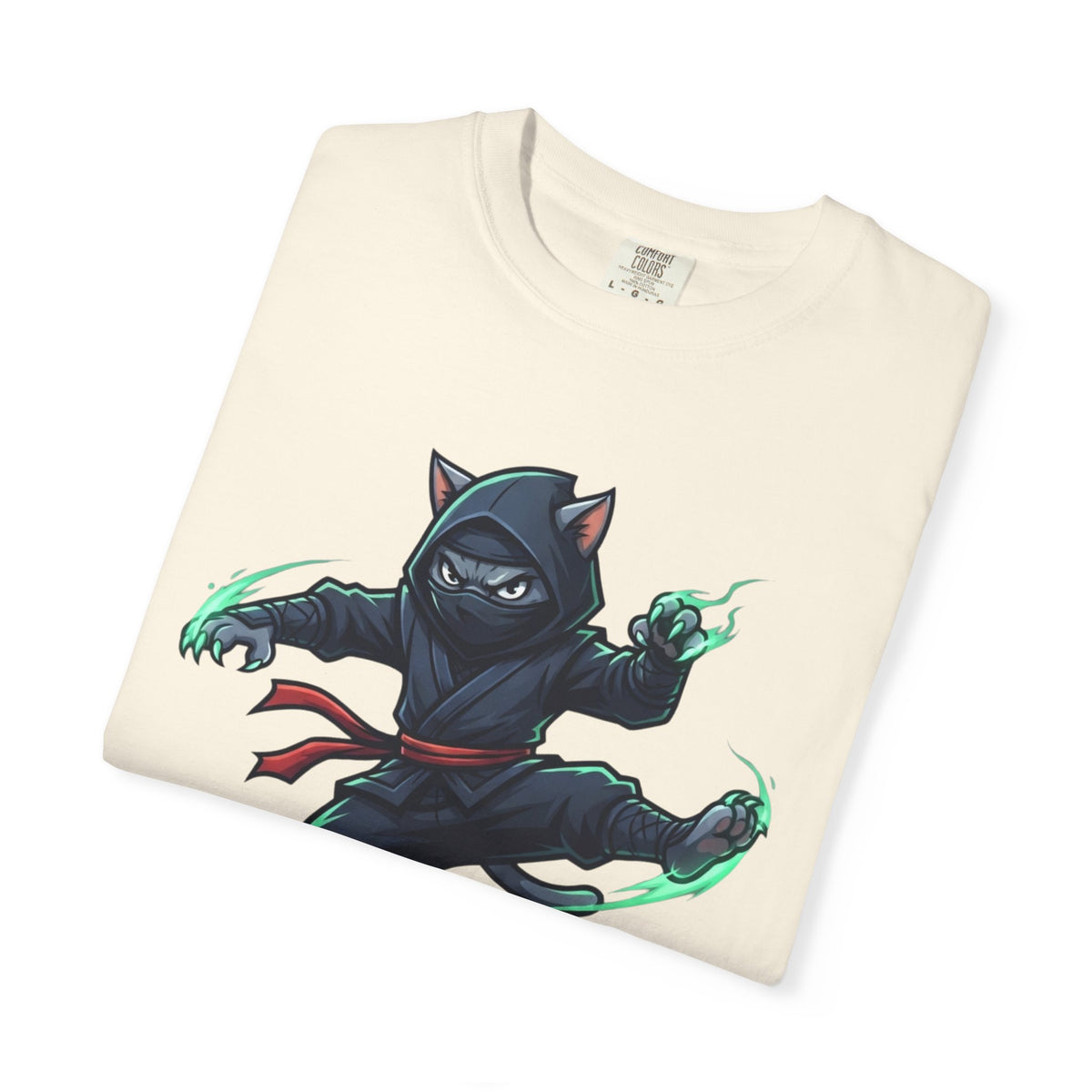 "Ninja Cat Credible" Unisex Garment-Dyed Tee