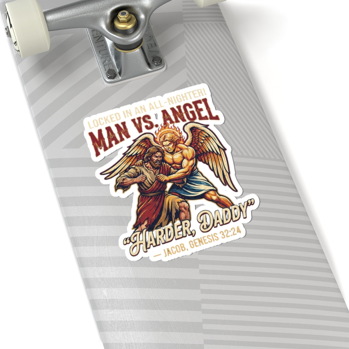 "Good Book Series Man vs Angel" Sticker — Main