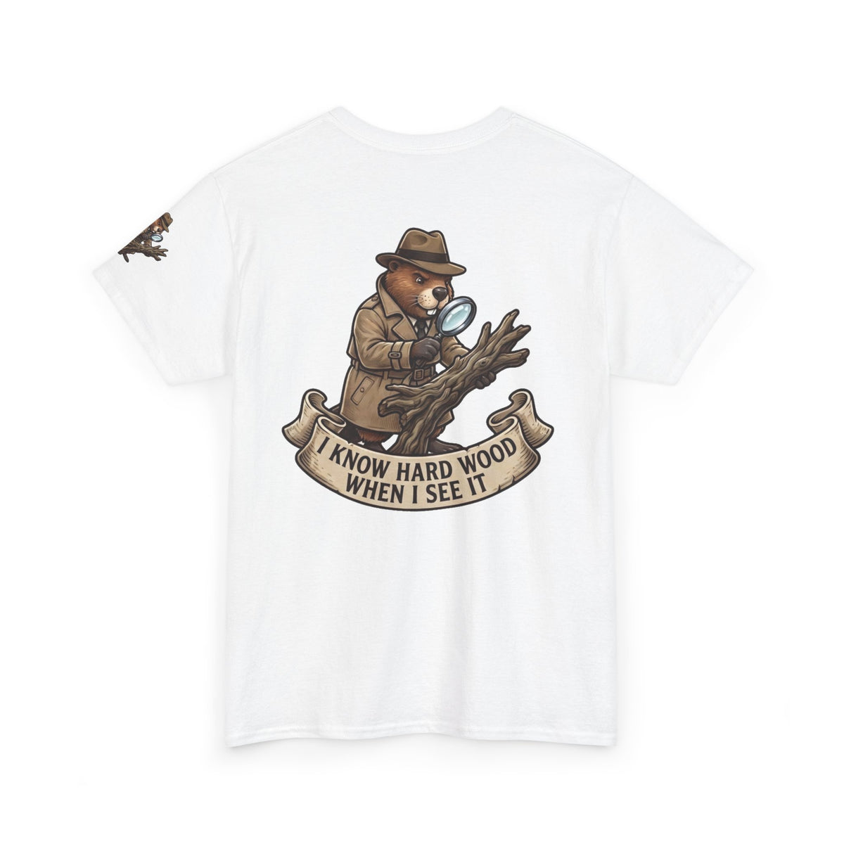 Color: White | I Know Hard Wood Premium Graphic Tee