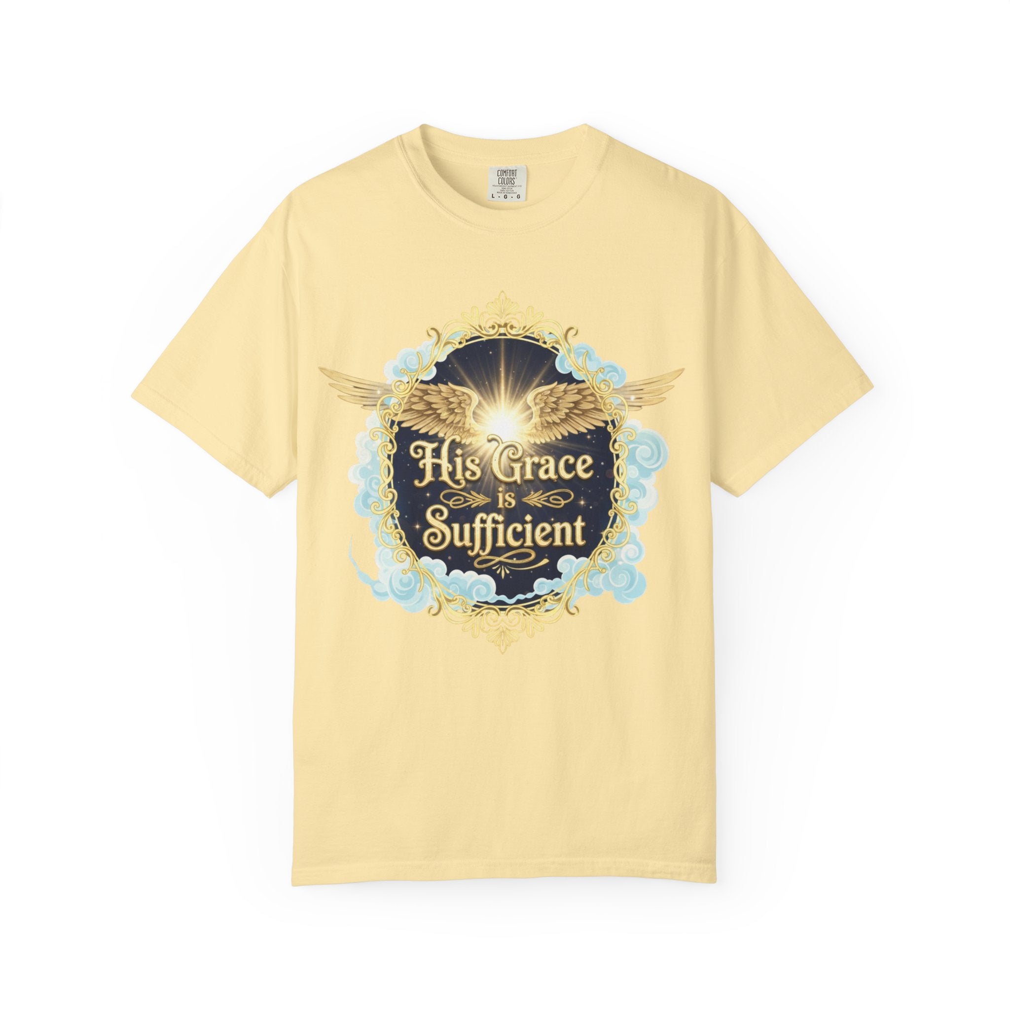"His Grace is Sufficient" Unisex Garment-Dyed T-shirt