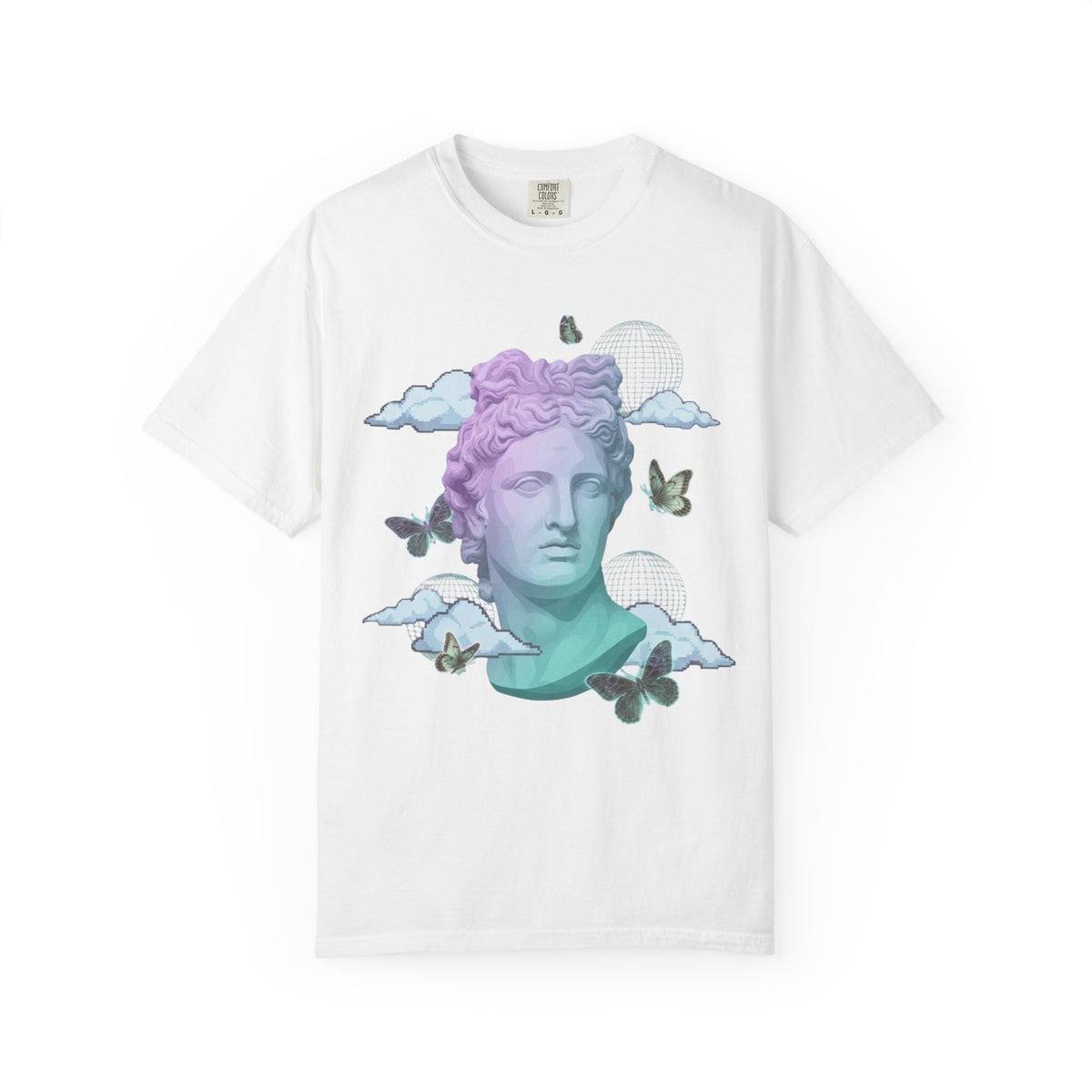 Color: White | Dreamscape Unisex Garment-Dyed Tee