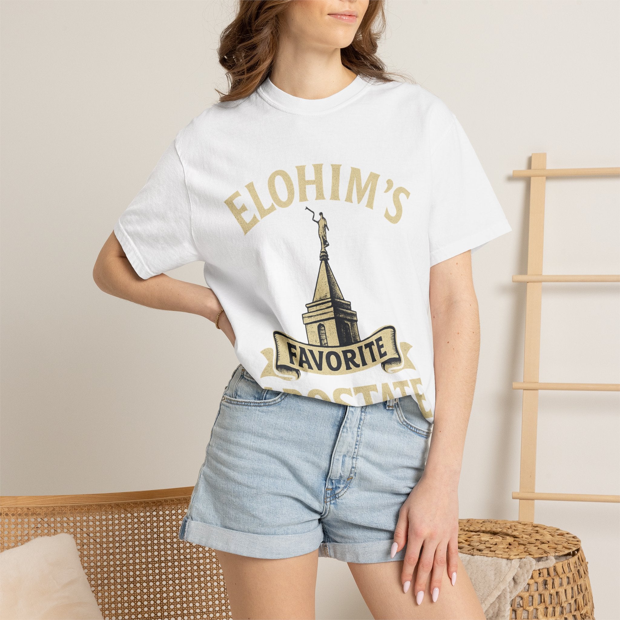 "Elohim's Favorite Apostate" Unisex Garment-Dyed T-shirt