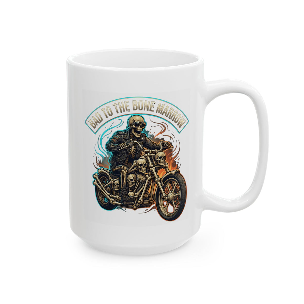 "Bad to the Bone Marrow" White Ceramic Mug