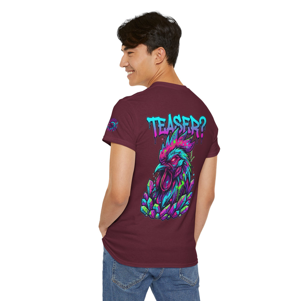 Color: Maroon | Cock Teaser Premium Graphic Tee