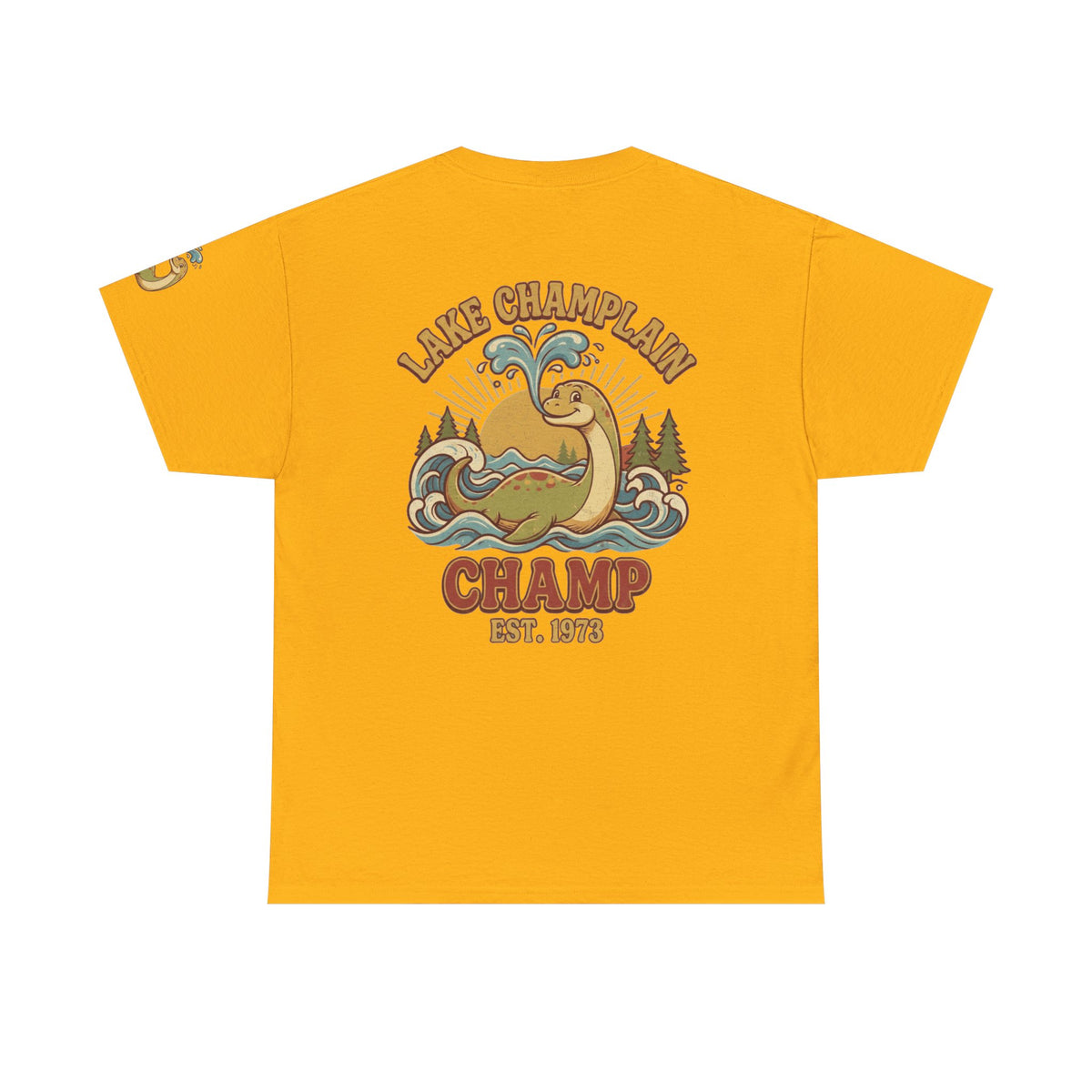 Color: Gold | Champ (Lake Champlain) Premium Graphic Tee