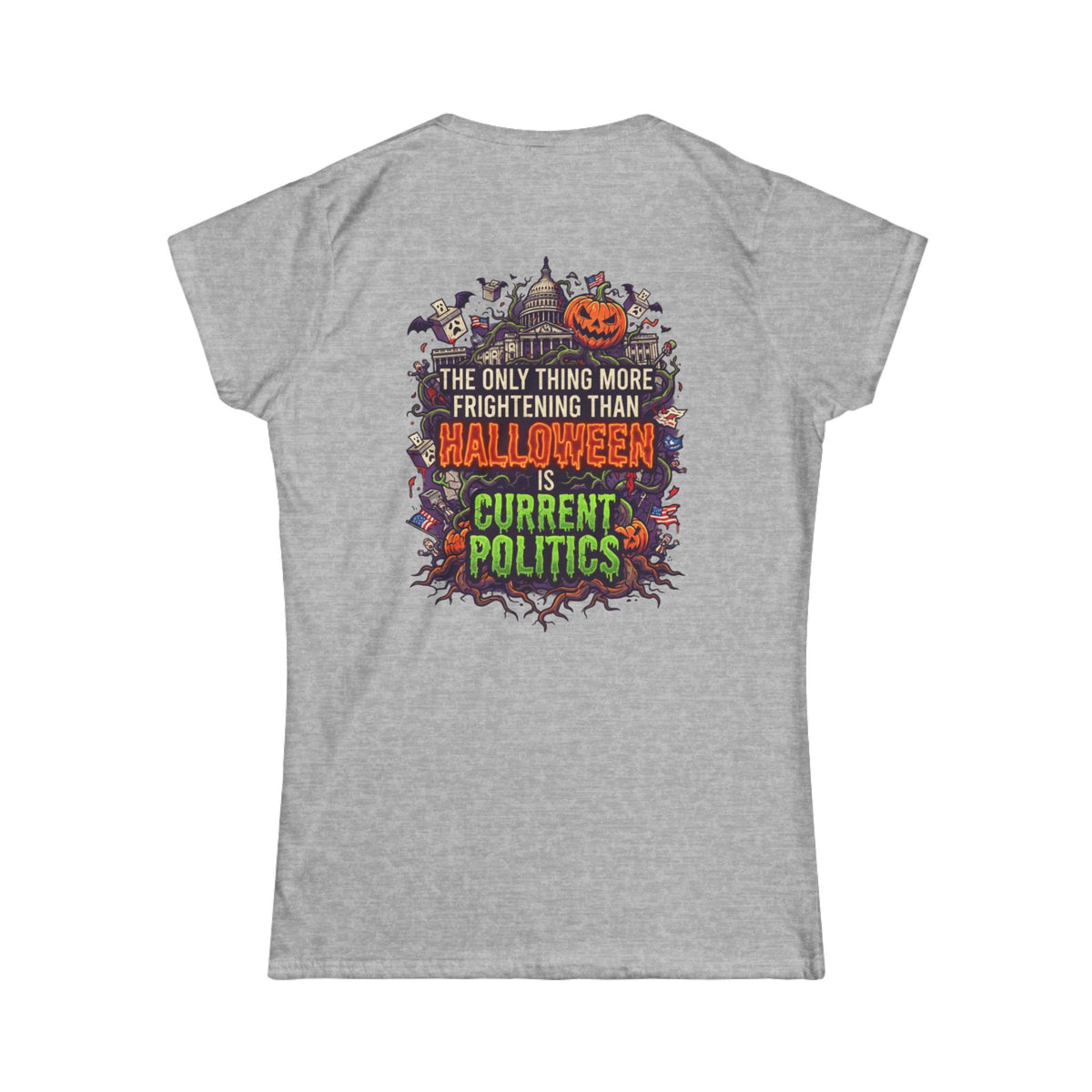 Color: Sport Grey | Current Politics Women's Tee
