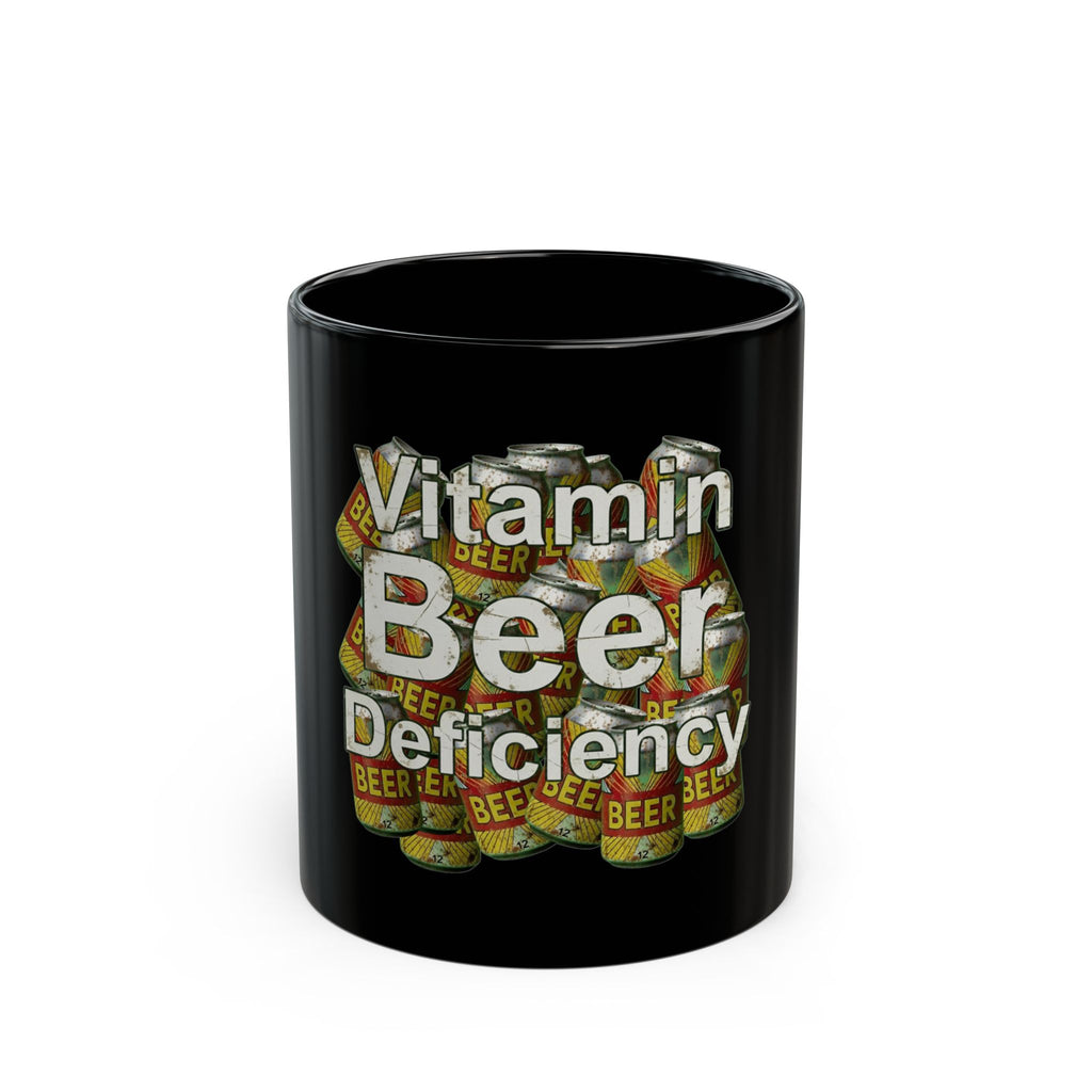 "Vitamin Beer-4" Black Ceramic Mug