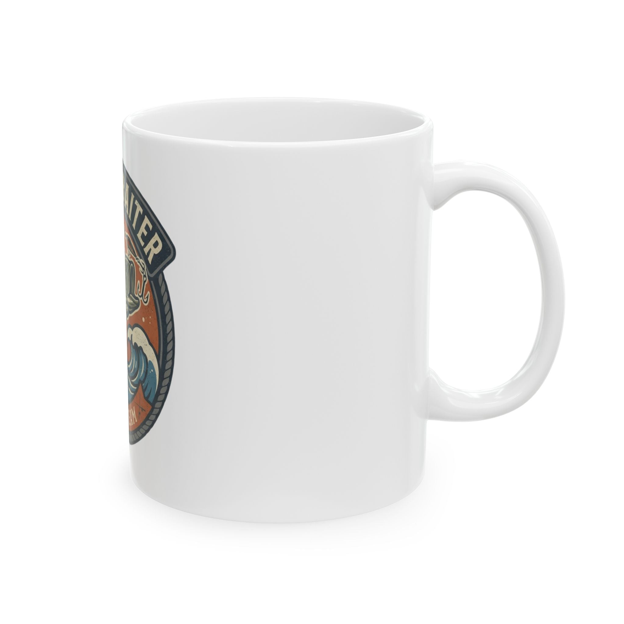 "Master Baiter" White Ceramic Mug — Graphic