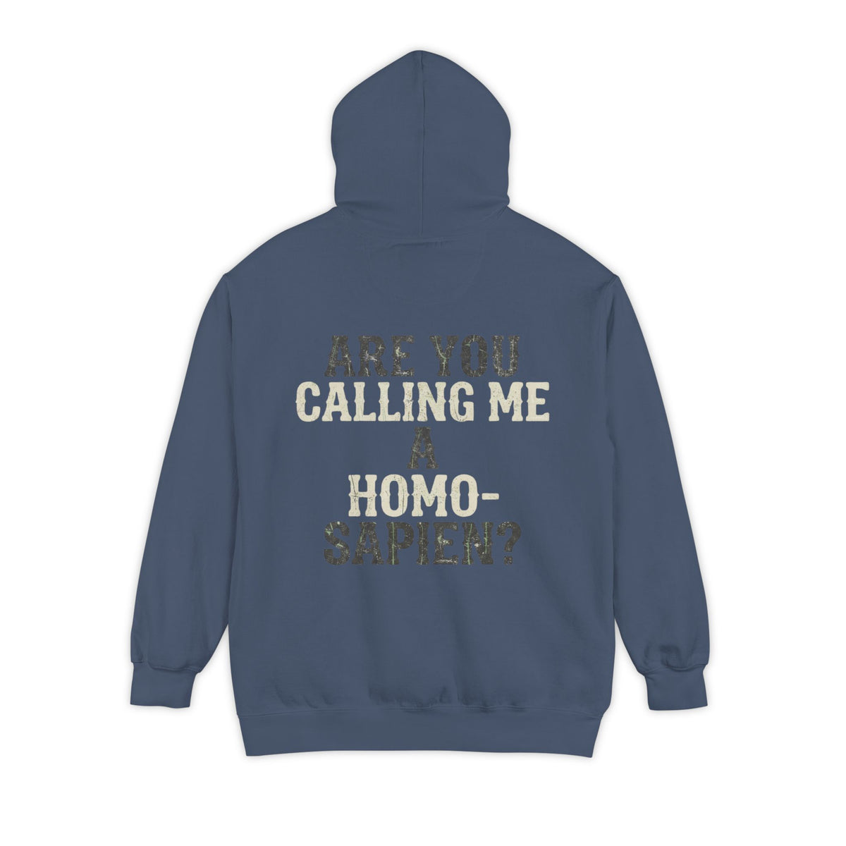 Color: Denim | Are You Calling Me a Homo-Sapien Garment-Dyed Hoodie