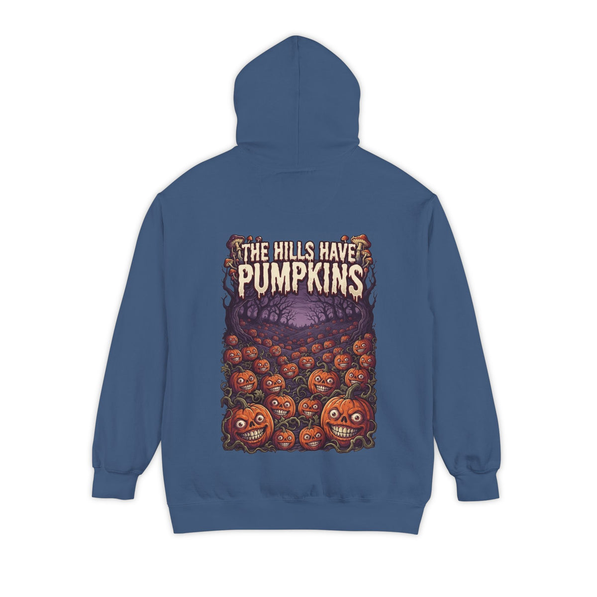 Color: True Navy | The Hills Have Pumpkins Garment-Dyed Hoodie