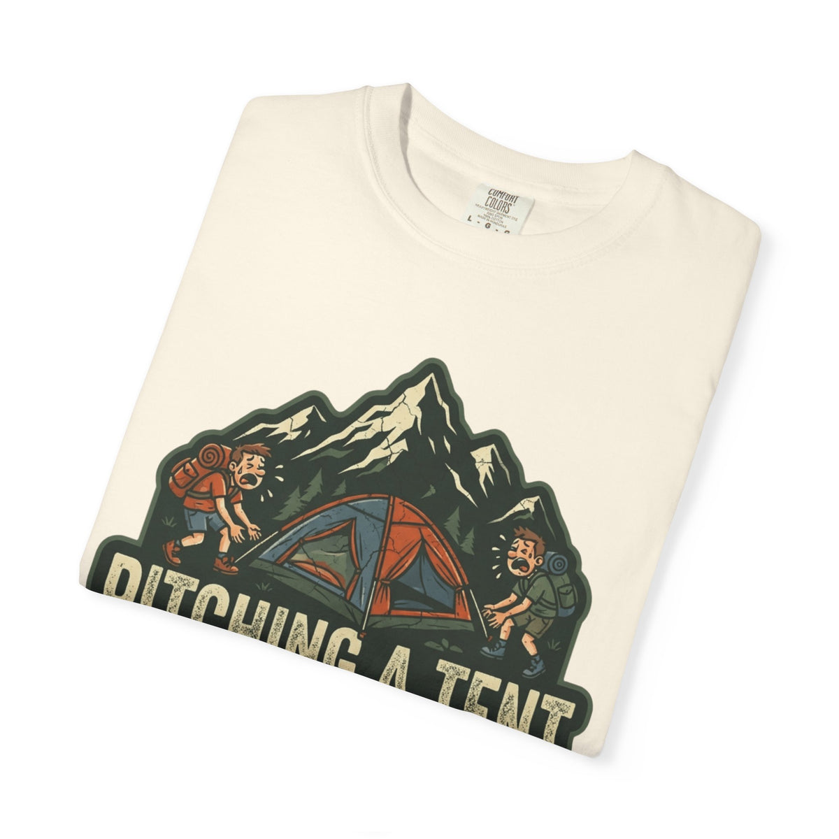 Pitching A Tent Is My Only Cardio Unisex Garment-Dyed Tee