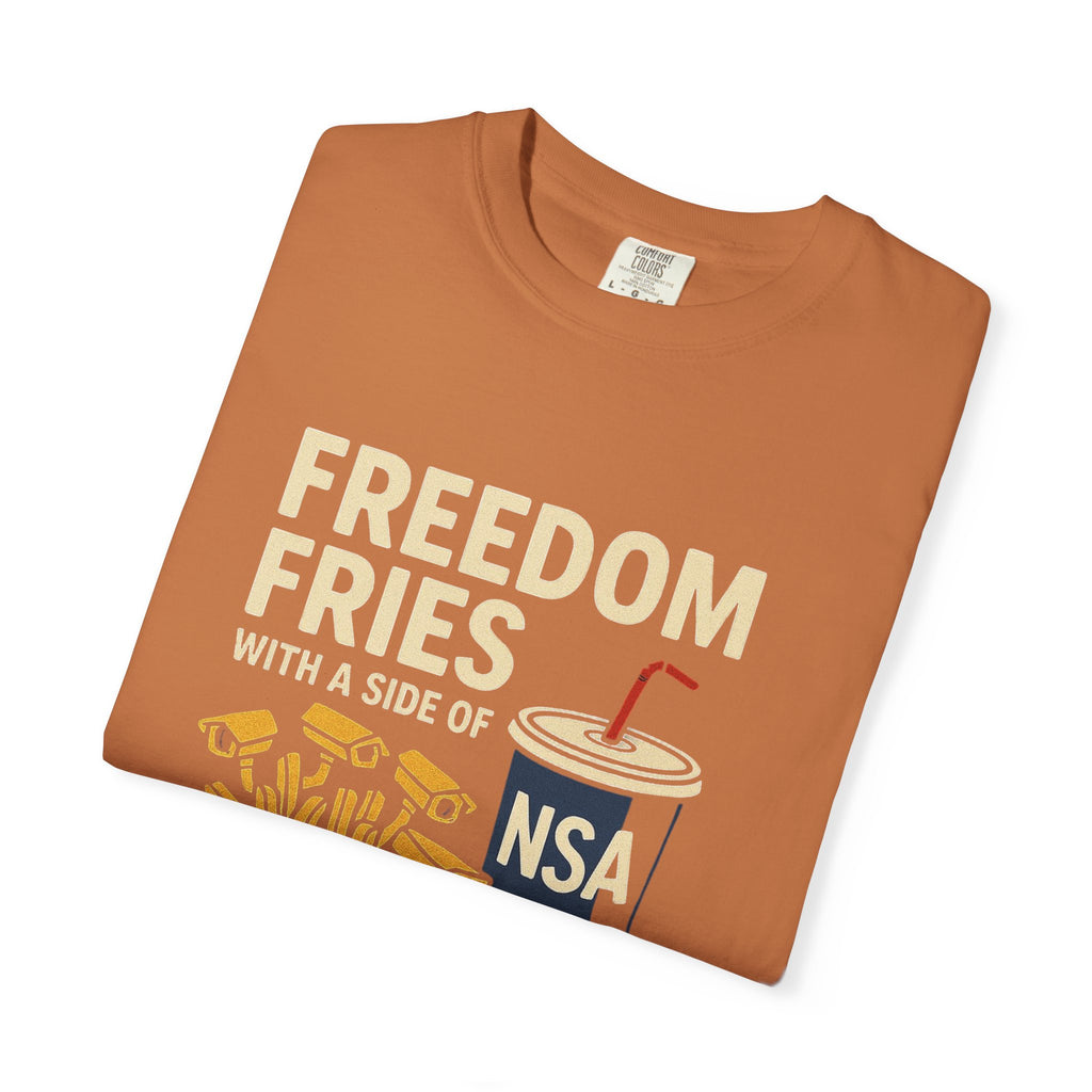 "Freedom Fries (With Extra Eyes)" Unisex Garment-Dyed T-shirt