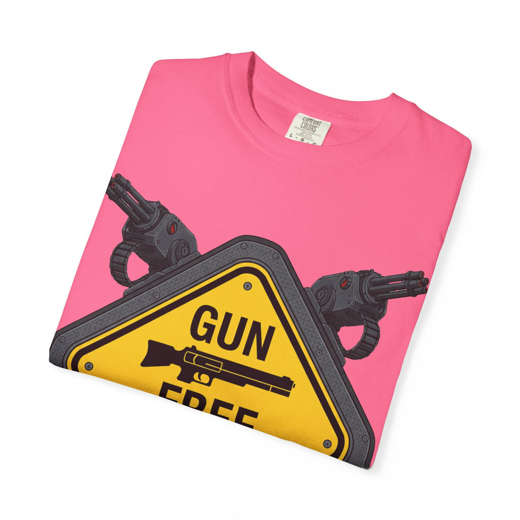 "Gun Free Zone (Heavy Metal Edition)" Unisex Garment-Dyed T-shirt